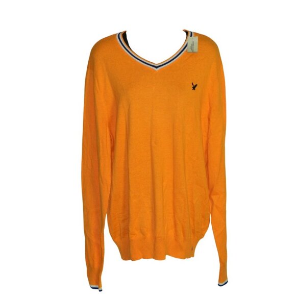 American Eagle Outfitters Other - American Eagle Outfitter Men’s Orange Light Knit V-Neck Sweater Size Large